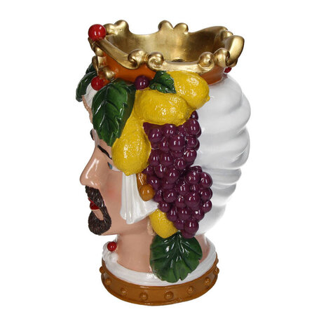 Melting Pot - Vaas Man met Fruit Multicolor Kunststof 23x31cm