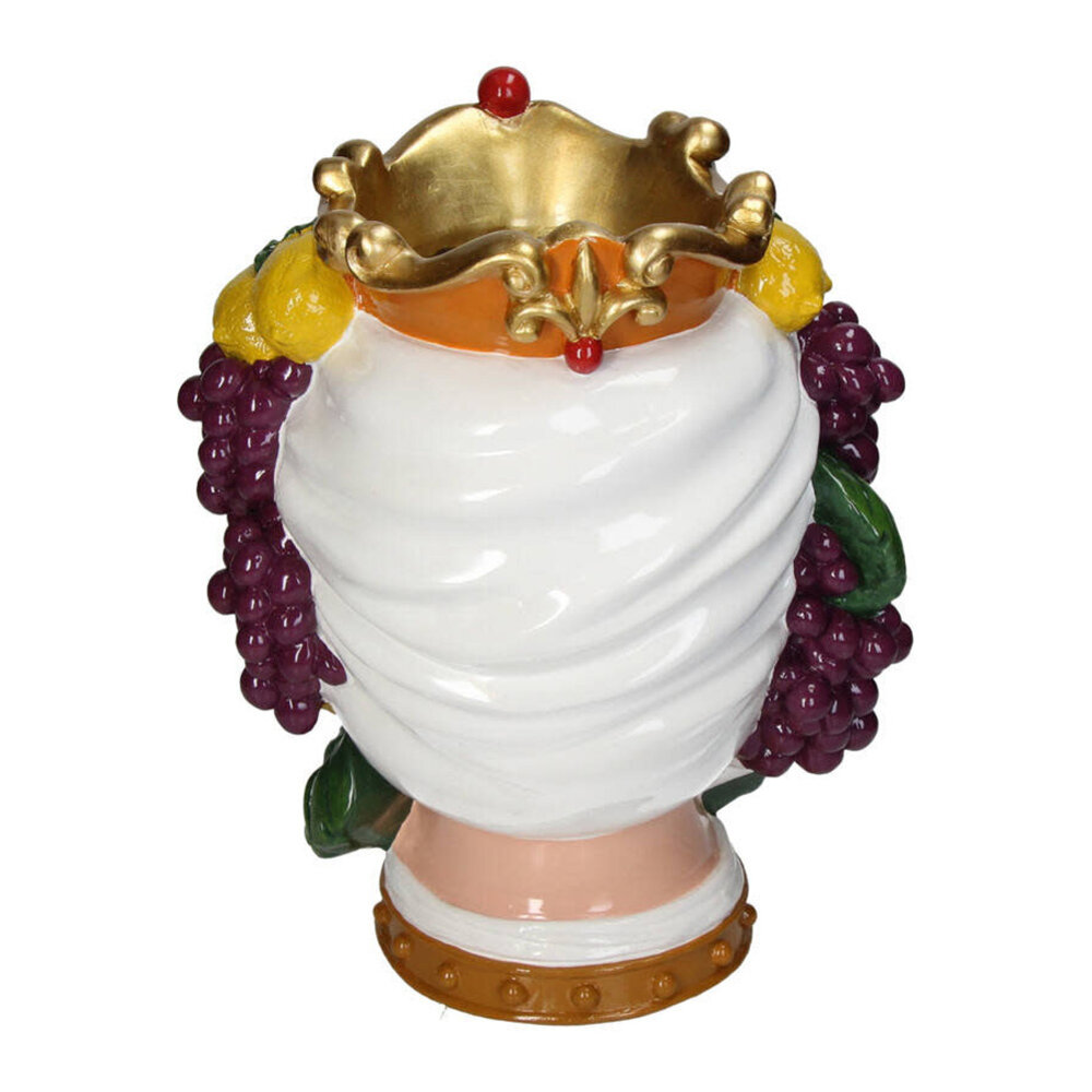 Melting Pot - Vaas Man met Fruit Multicolor Kunststof 23x31cm