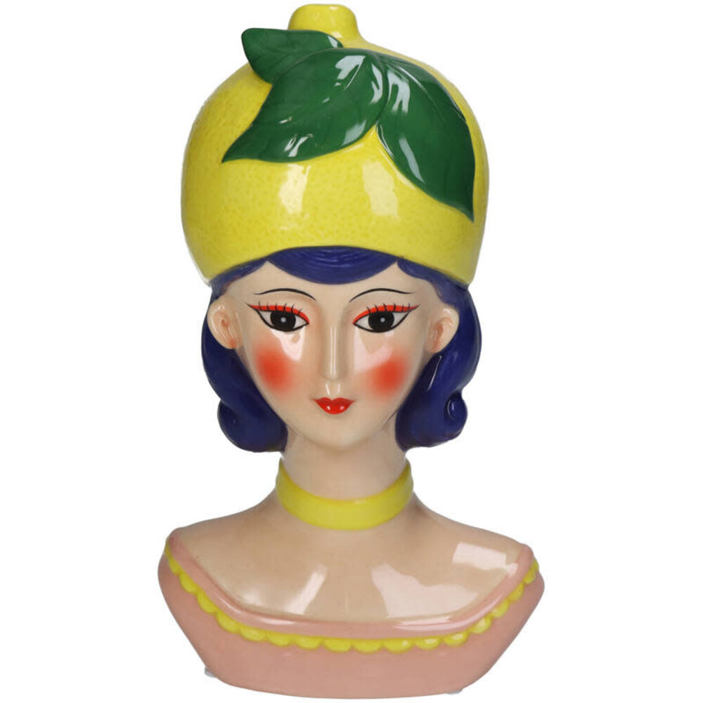 Melting Pot - Vaas Dame Citroen Dolomiet 15x12x25cm