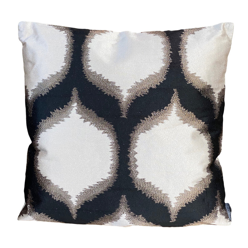 Colmore - Sierkussen Deco Zwart Wit Brons Katoen 50x50cm Colmore - Sierkussen Deco Zwart Wit Brons Katoen 50x50cm