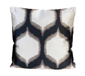 Colmore - Sierkussen Deco Zwart Wit Brons Katoen 50x50cm Colmore - Sierkussen Deco Zwart Wit Brons Katoen 50x50cm