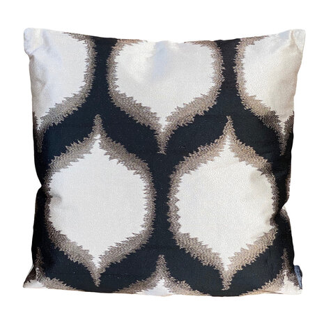 Colmore - Sierkussen Deco Zwart Wit Brons Katoen 50x50cm Colmore - Sierkussen Deco Zwart Wit Brons Katoen 50x50cm
