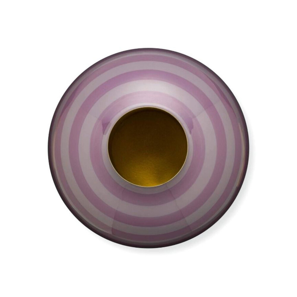 Pip Studio - Vaas Bol Lila Strepen Metaal 25x32cm