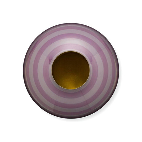 Pip Studio - Vaas Bol Lila Strepen Metaal 25x32cm