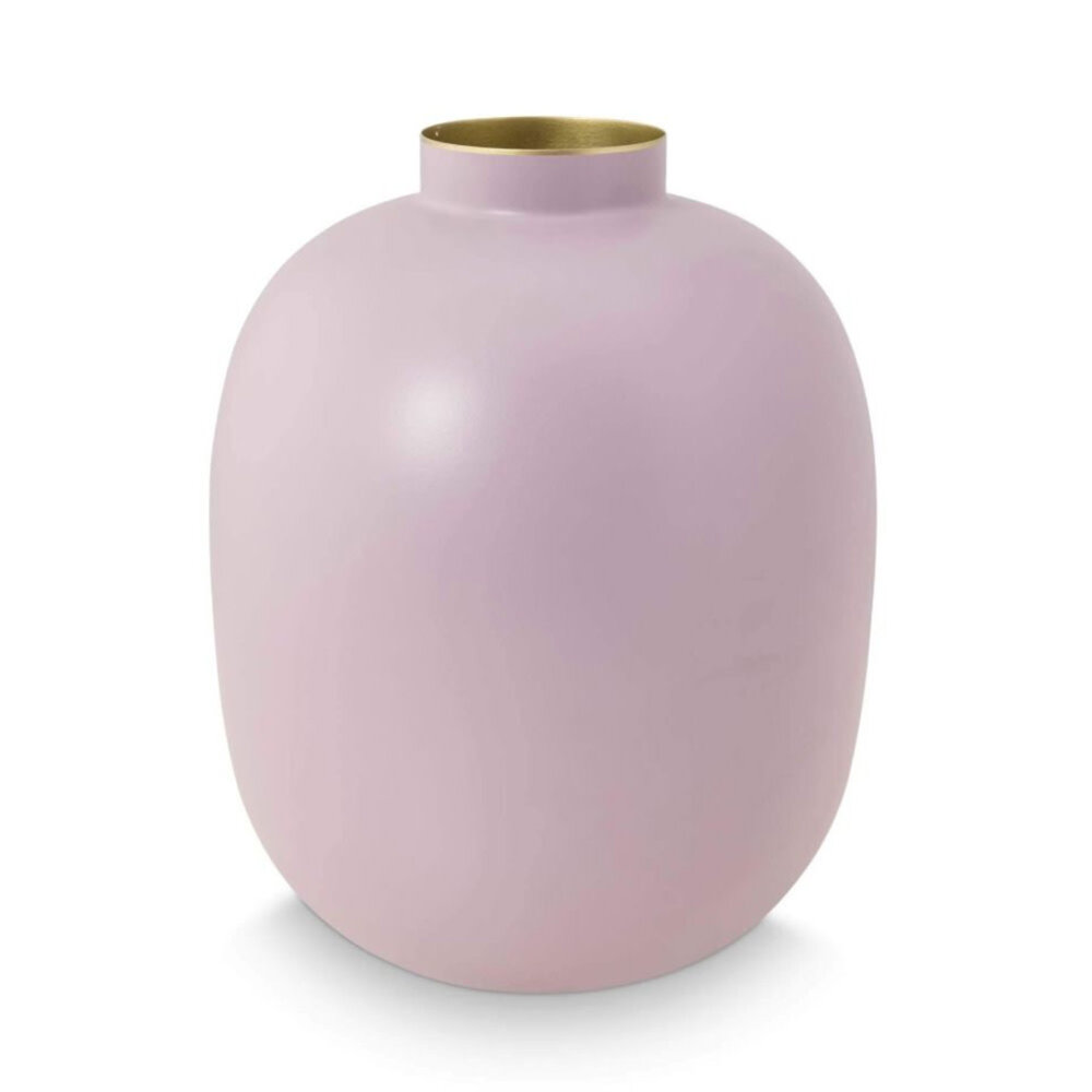 Pip Studio - Vaas Bol Mat Lila Metaal 25x32cm Pip Studio - Vaas Bol Mat Lila Metaal 25x32cm