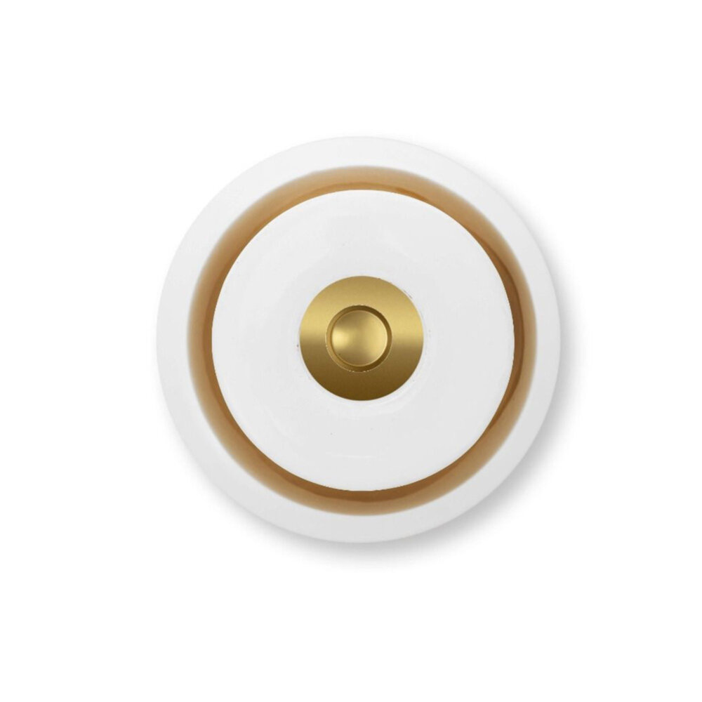 Pip Studio - Kandelaar Bol Wit Goud Metaal 11x24cm