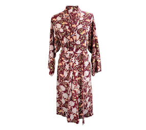 Imbarro - Kimono Royal Colette Donker Rood Viscose one-size Imbarro - Kimono Royal Colette Donker Rood Viscose one-size