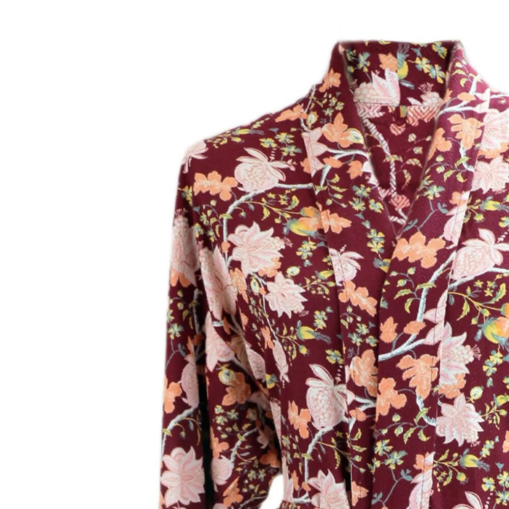 Imbarro - Kimono Royal Colette Donker Rood Viscose one-size Imbarro - Kimono Royal Colette Donker Rood Viscose one-size