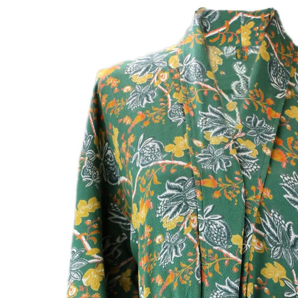 Imbarro - Kimono Royal Colette Groen Viscose one-size Imbarro - Kimono Royal Colette Groen Viscose one-size