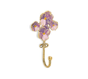 Doing Goods - Wandhaak Valery Violet Messing 6x11x4cm Doing Goods - Wandhaak Valery Violet Messing 6x11x4cm