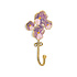 Wandhaak Valery Violet Messing 6x11x4cm Wandhaak Valery Violet Messing 6x11x4cm