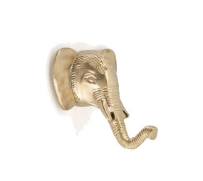 Doing Goods - Wandhaak Billy Elephant Messing 7x7x8cm