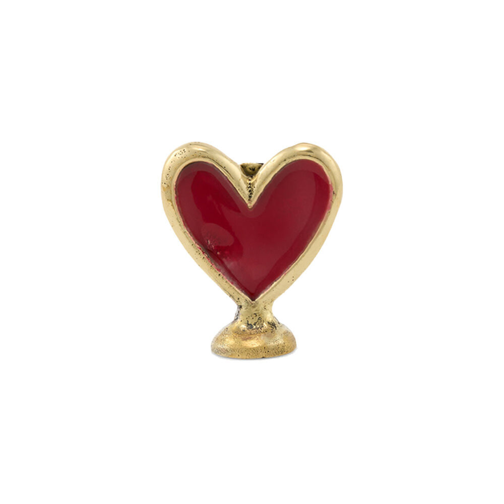 Doing Goods - Kaart & Foto Houder Pyar Hart Rood Gerecycled Messing 5x4x2cm