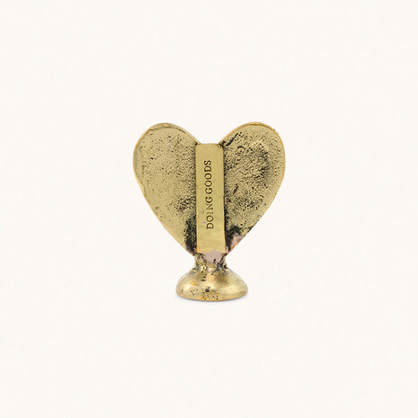 Doing Goods - Kaart & Foto Houder Pyar Hart Rood Gerecycled Messing 5x4x2cm
