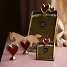 Doing Goods - Kaart & Foto Houder Pyar Hart Rood Gerecycled Messing 5x4x2cm