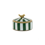 Doing Goods - Sieraaddoosje Lola Wit-Groen Strepen Messing 7x5cm Doing Goods - Sieraaddoosje Lola Wit-Groen Strepen Messing 7x5cm