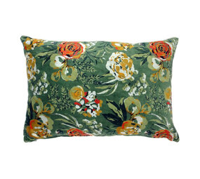 Imbarro - Sierkussen Evelyn Groen Multicolor Velours 60x40cm Imbarro - Sierkussen Evelyn Groen Multicolor Velours 60x40cm