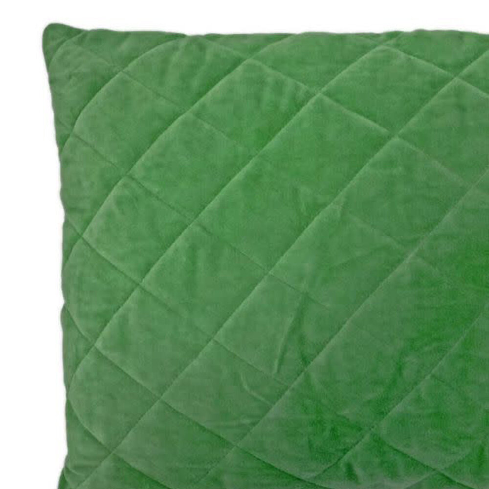 Imbarro - Sierkussen Zaya Groen Gestikt Velours 50x35cm Imbarro - Sierkussen Zaya Groen Gestikt Velours 50x35cm