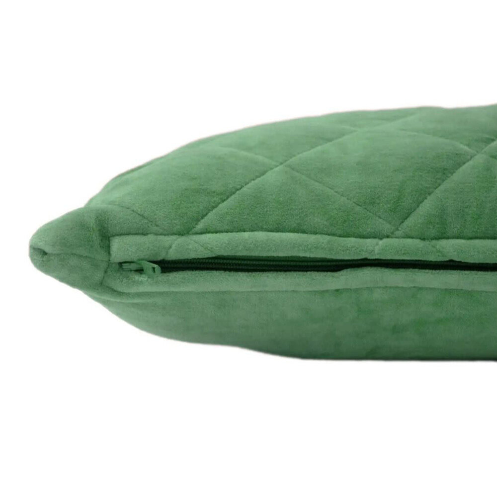 Imbarro - Sierkussen Zaya Groen Gestikt Velours 50x35cm Imbarro - Sierkussen Zaya Groen Gestikt Velours 50x35cm