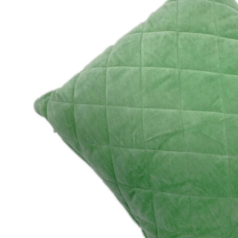 Imbarro - Sierkussen Zaya Groen Gestikt Velours 50x35cm Imbarro - Sierkussen Zaya Groen Gestikt Velours 50x35cm