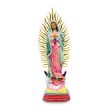 Melting Pot - Beeld Maria de Guadalupe Mexico Groen Multicolor 37cm Melting Pot - Beeld Maria de Guadalupe Mexico Groen Multicolor 37cm