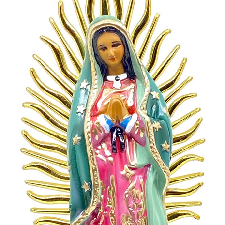 Melting Pot - Beeld Maria de Guadalupe Mexico Groen Multicolor 37cm