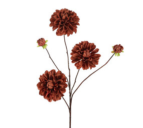 Melting Pot - Kunstbloem Dahlia Mauve 4 Bloemen op Tak 90cm