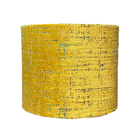 Colmore - Lampenkap Geel-Goud Turquoise Fluweel 30x25cm