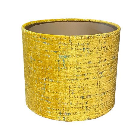 Colmore - Lampenkap Geel-Goud Turquoise Fluweel 30x25cm