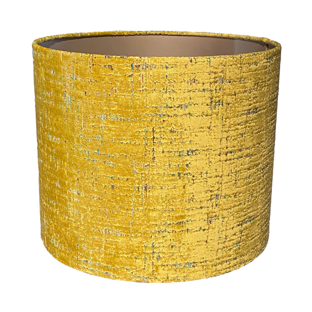 Colmore - Lampenkap Geel-Goud Turquoise Fluweel 40x33cm