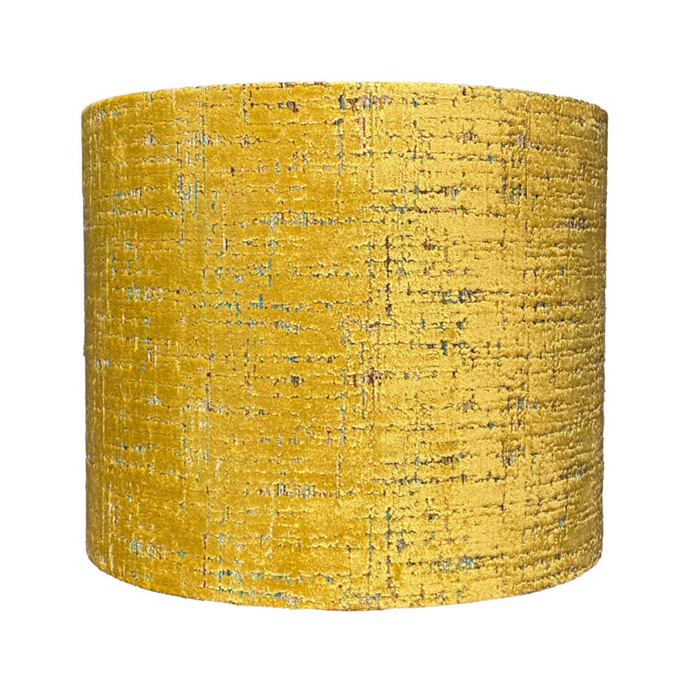 Colmore - Lampenkap Geel-Goud Turquoise Fluweel 40x33cm