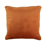 Melting Pot - Sierkussen Oranje Fluweel Gouden Bies 45x45cm