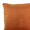 Melting Pot - Sierkussen Oranje Fluweel Gouden Bies 45x45cm Melting Pot - Sierkussen Oranje Fluweel Gouden Bies 45x45cm