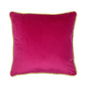 Mars & More - Fluweelzacht Sierkussen in Fuchsia Roze 45x45cm met Gouden Kabelbies Mars & More - Fluweelzacht Sierkussen in Fuchsia Roze 45x45cm met Gouden Kabelbies