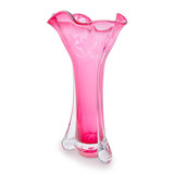 Colmore - Vaas Roze Transparant Glas 25x42cm mondgeblazen Colmore - Vaas Roze Transparant Glas 25x42cm mondgeblazen