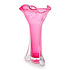 Vaas Roze Transparant Glas 25x42cm mondgeblazen