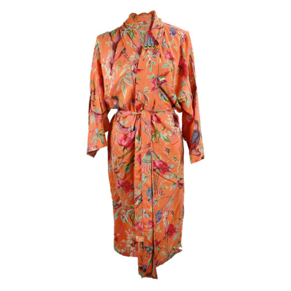 Imbarro - Kimono Royal Paradise Mandarine Viscose one-size