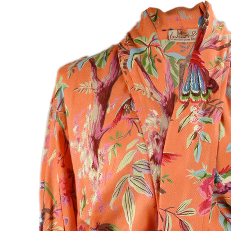 Imbarro - Kimono Royal Paradise Mandarine Viscose one-size Imbarro - Kimono Royal Paradise Mandarine Viscose one-size