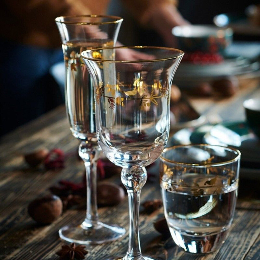 Pip Studio - Wijn Glas Winter Wonderland Goud 360ml Pip Studio - Wijn Glas Winter Wonderland Goud 360ml