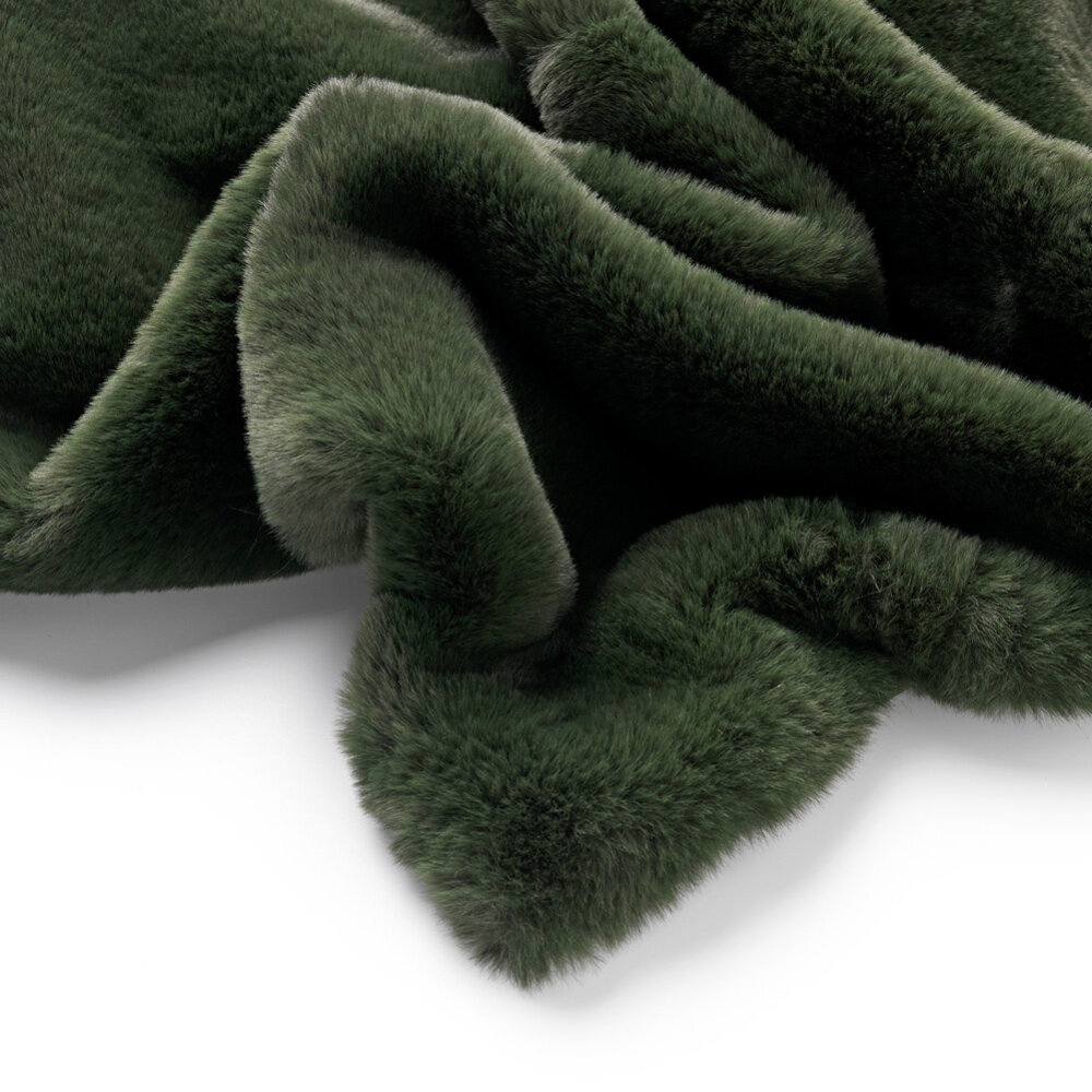 Melting Pot - Plaid Zinzi Imitatie Bont 140x180cm Mountain View Groen