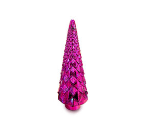 Colmore - Kerstboom Deco Shiny Fuchsia Metallic Glas 17x47cm Colmore - Kerstboom Deco Shiny Fuchsia Metallic Glas 17x47cm