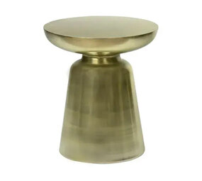 Melting Pot - Bijzettafel Antiek Goud Metaal 38x44cm Melting Pot - Bijzettafel Antiek Goud Metaal 38x44cm