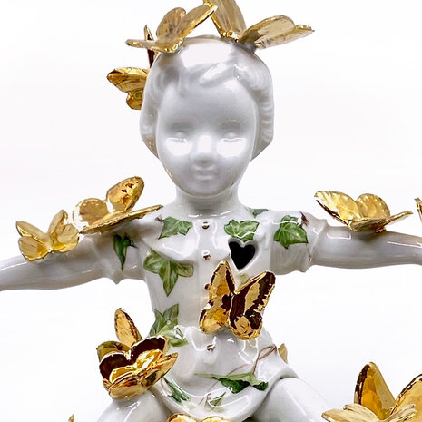 Lammers en Lammers - On top of the World Bloemen met Gouden Vlinders 32cm