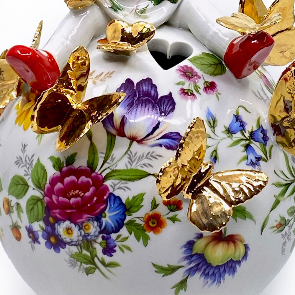 Lammers en Lammers - On top of the World Bloemen met Gouden Vlinders 32cm