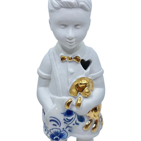 Lammers en Lammers - Kleine Jongen Puntmuts Delfts Blauw 20cm