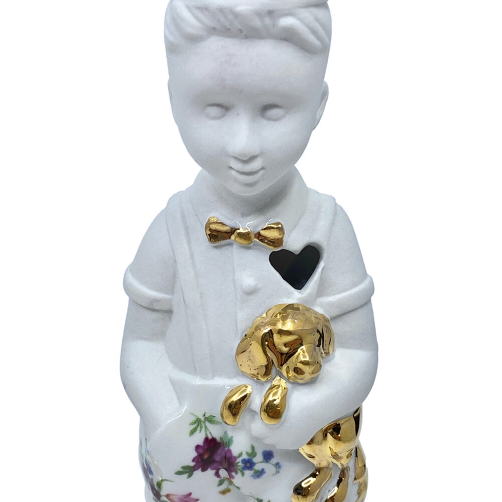 Lammers en Lammers - Kleine Jongen Puntmuts Bloemen 20cm