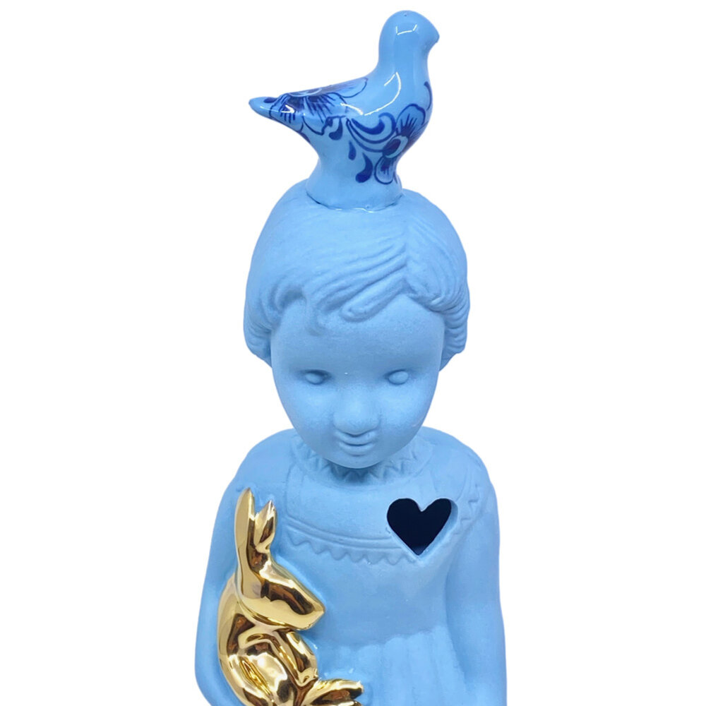 Lammers en Lammers - Pupke Blauw met Duif Delfts Blauw 23cm