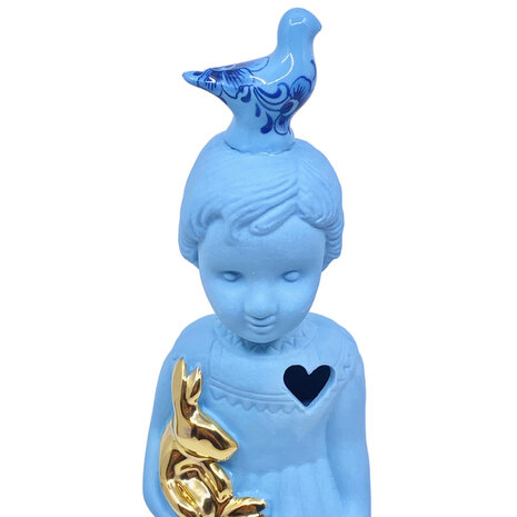 Lammers en Lammers - Pupke Blauw met Duif Delfts Blauw 23cm