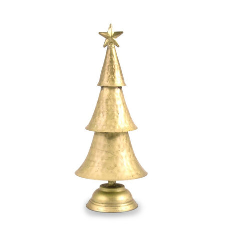 Melting Pot - Kerstboompje Abies Antiek Goud Metaal 11x29cm Melting Pot - Kerstboompje Abies Antiek Goud Metaal 11x29cm