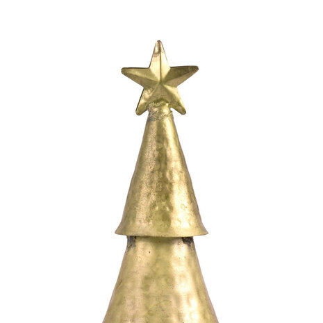 Melting Pot - Kerstboompje Abies Antiek Goud Metaal 11x29cm Melting Pot - Kerstboompje Abies Antiek Goud Metaal 11x29cm